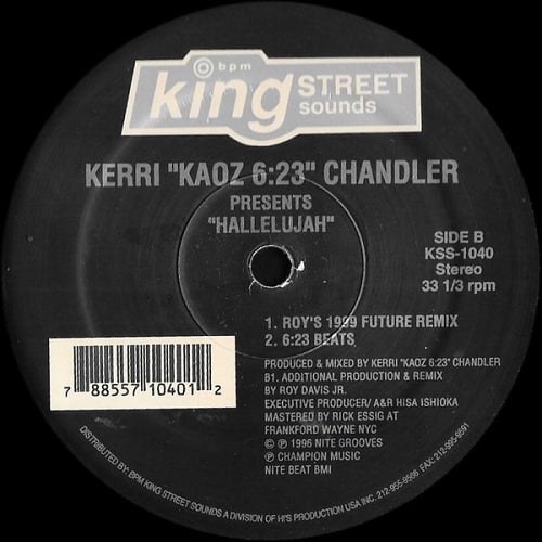 Hallelujah Kerri Chandler DNR Vinyl