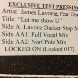 Let Me Show You - James Lavonz *TEST PRESSING*