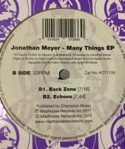 Many Things EP - Jonathan Meyer / Kerri Chandler