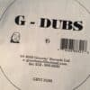 G-Dubs - Forever (In My Mind) *WHITE LABEL*